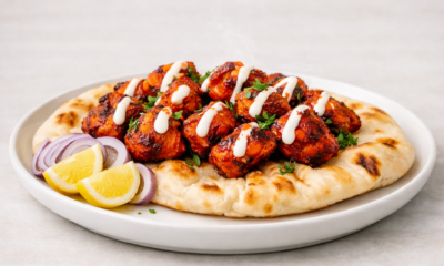 Chicken on Naan Nelson juicy grilled chicken naan