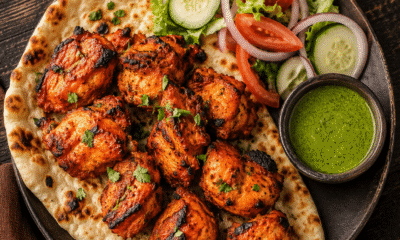 Chicken Tikka on Naan at Hazara Spice, Nelson