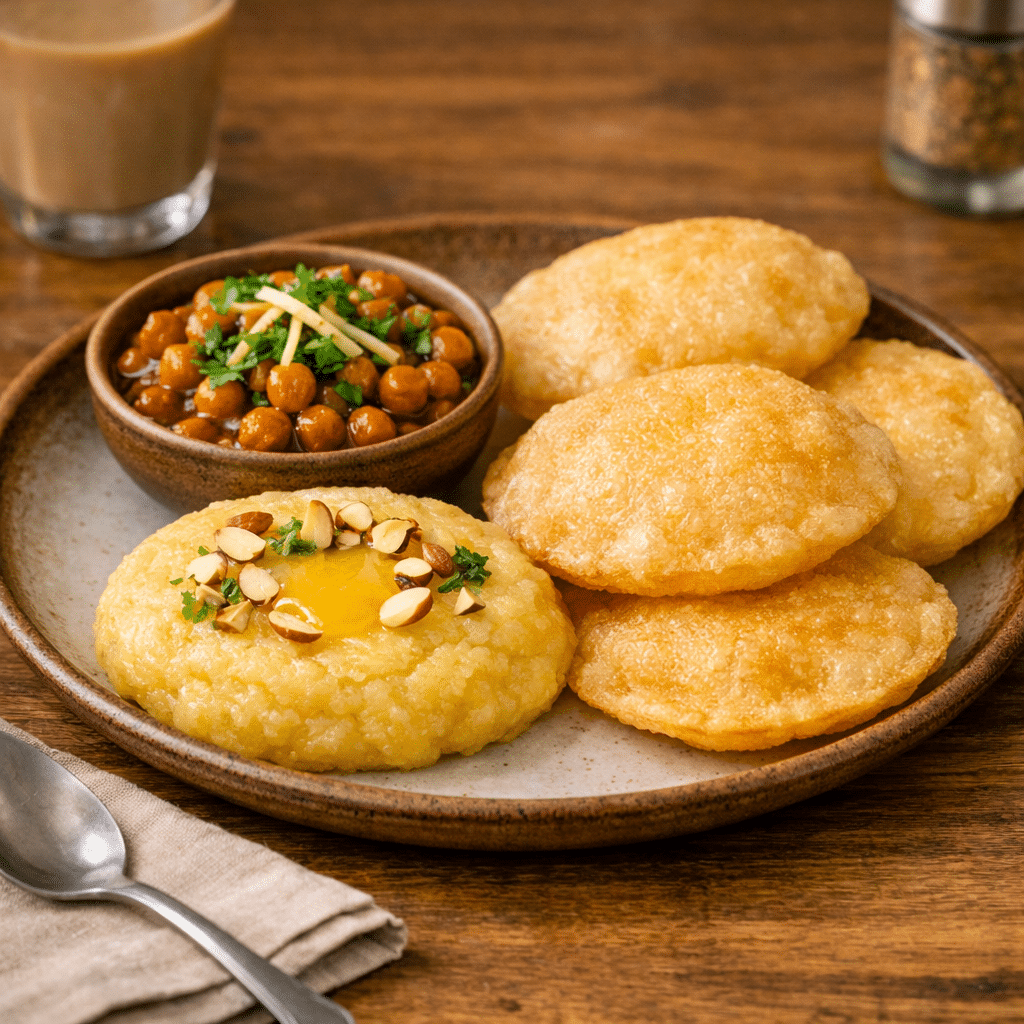 Halwa Puri (photo 4) at Hazara Spice, Nelson