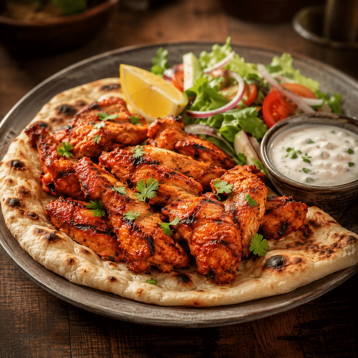Peri Peri Chicken on Naan